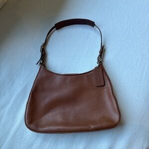 Coach brown and silver shoulder bag vintage